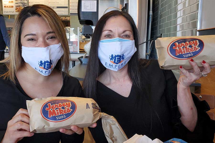 Community Involvement - Portrait of Everett Team at Jersey Mike’s Subs to Participate in Their Day of Giving